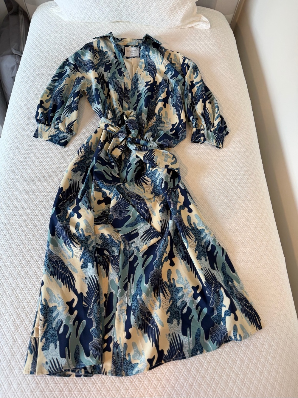 Women's hyacinth house Blue Patterned Dress